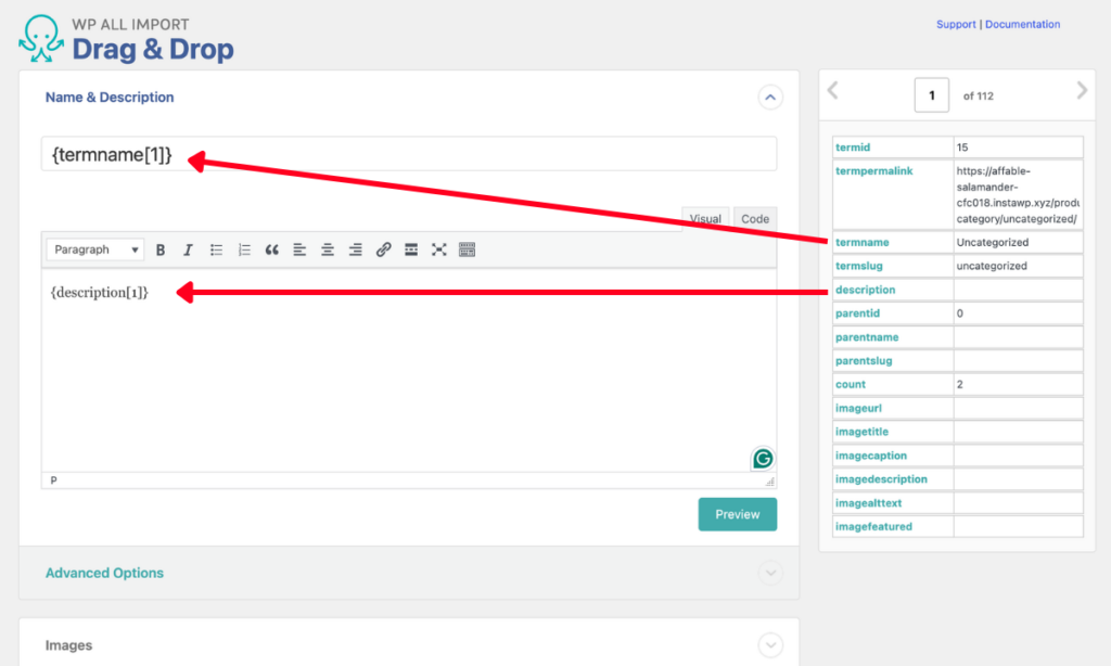 wp-all-import-woocommerce-product-categories-field-mapping
