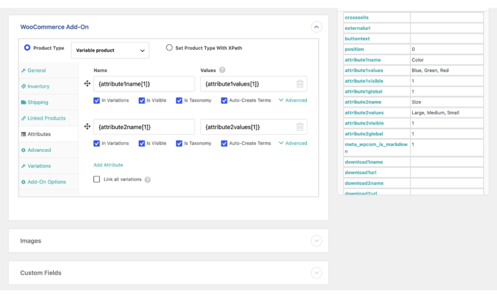 wp-all-import-woocommerce-variable-products-attributes-mapping