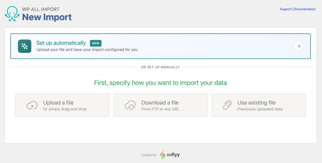 WP All Import start the product import