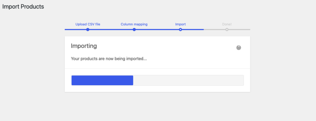 built in product import in process