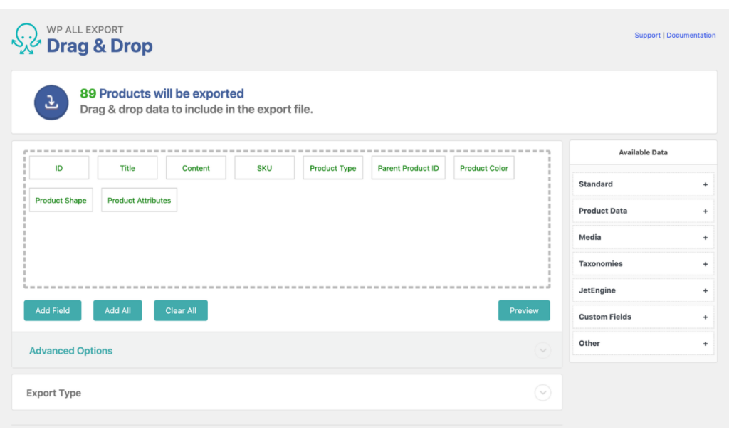 wp-all-export-woocommerce-products-export-data-selection