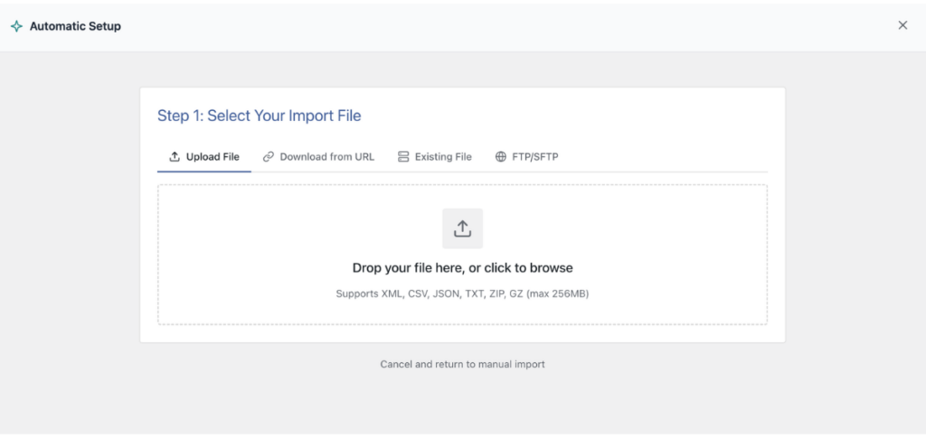 wp-all-import-automatic-setup-import-file-selection-screen